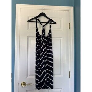 Gap Womens Black Tie Dye Racer Back Maxi Dress Size XL